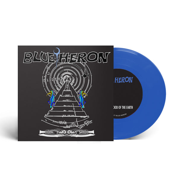 EURO / UK ORDERS:  BLUE HERON "Black Blood of the Earth" Translucent Blue 7-inch