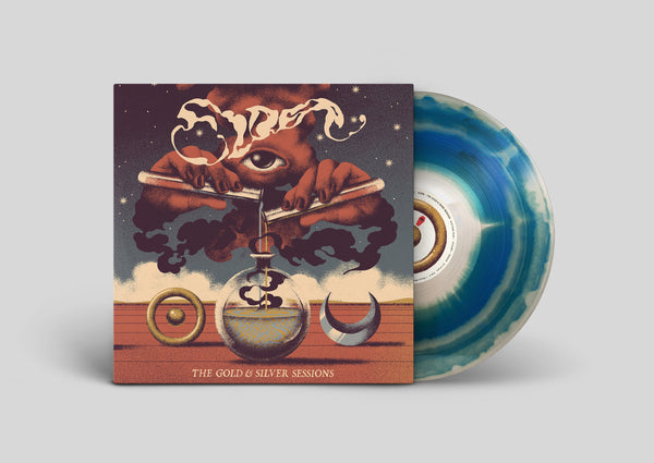 EURO / UK ORDERS:  ELDER "The Gold & Silver Sessions" Worldwide Edition Bone & Blue Color Merge Swirl Vinyl LP